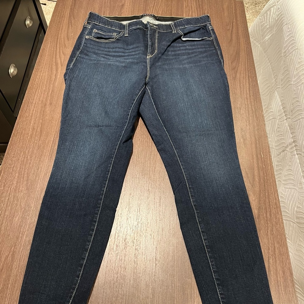 Torrid, Size 2R, Sky High Skinny Jeggings, Dk Blue